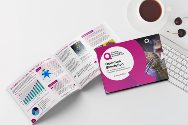 QCS Hub Quantum Simulation report, sat open on a table